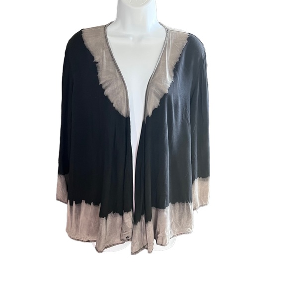 gimmicks by BKE Sweaters - Gimmicks by BKE Open Front Cardigan Black and Gray